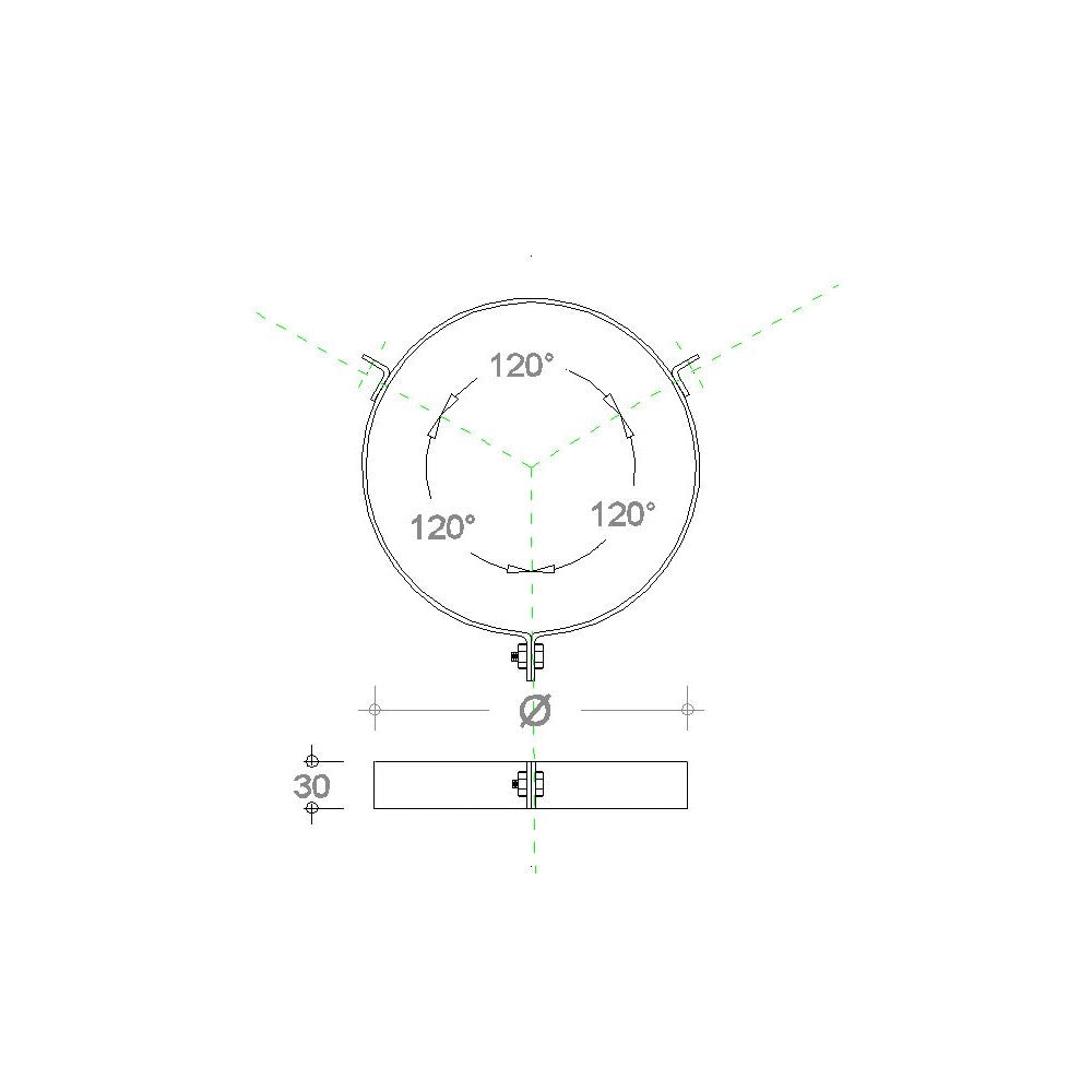 Fascetta inox da 100mm per cavi tiranti