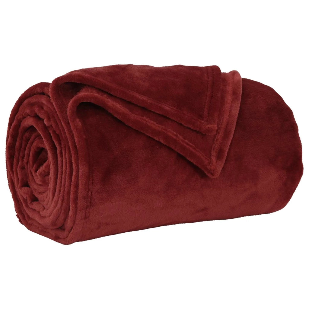 Coperta Rosso Bordeaux 150 x 200 cm Panno 42016786