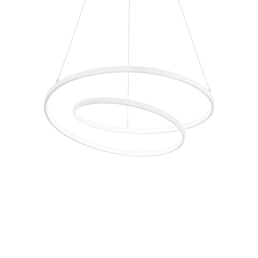 Sospensione Moderna Oz Metallo Bianco Led 48W 3000K Luce Calda D60Cm Dali