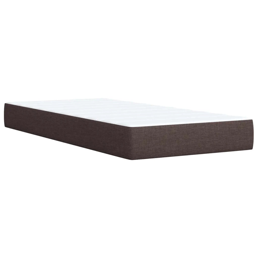 Letto box spring con materasso Marrone Scuro 90 x 200 cm 3454778