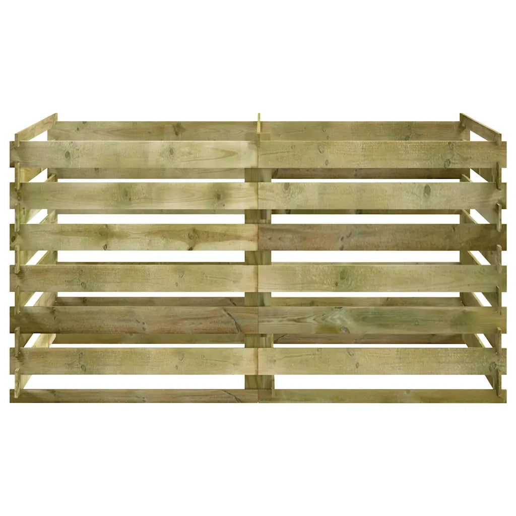 Compostiera a Stecche Pino Impregnato 180x90x90 cm