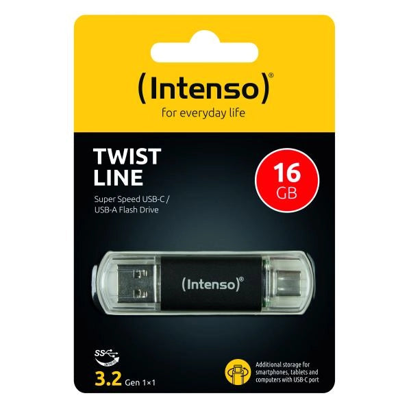 INTENSO FLASH DRIVE TWIST 16GB USB 3.2 + USB-C