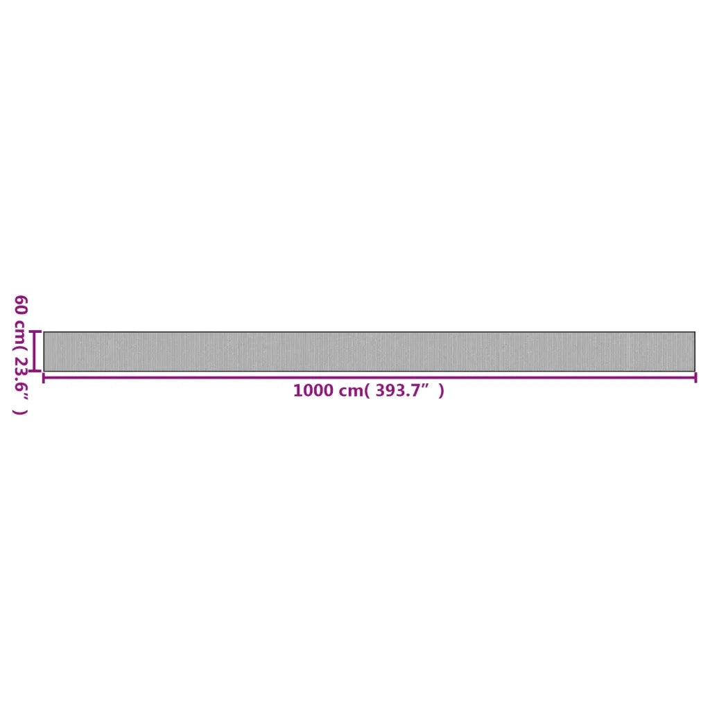 Tappeto Rettangolare Marrone Scuro 60x1000 cm in Bambù 376863