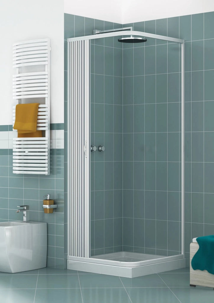 Box doccia Luna 100x100 cm pvc apertura a soffietto laterale