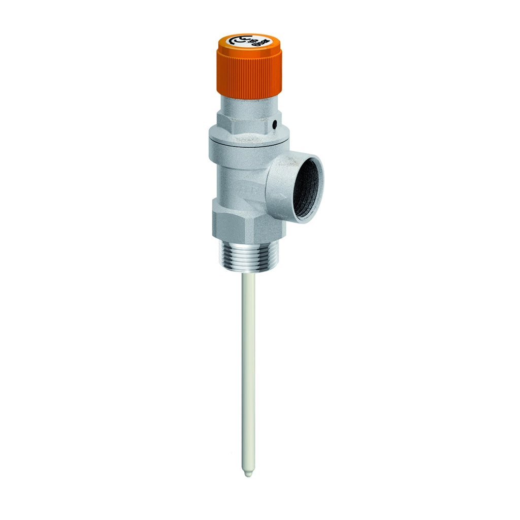 VALVOLA DI SICUREZZA COMBINATA CROMATA PER IMPIANTI SOLARI- 6 bar   - 3/4Mx3/4F- FAR- pezzi 1