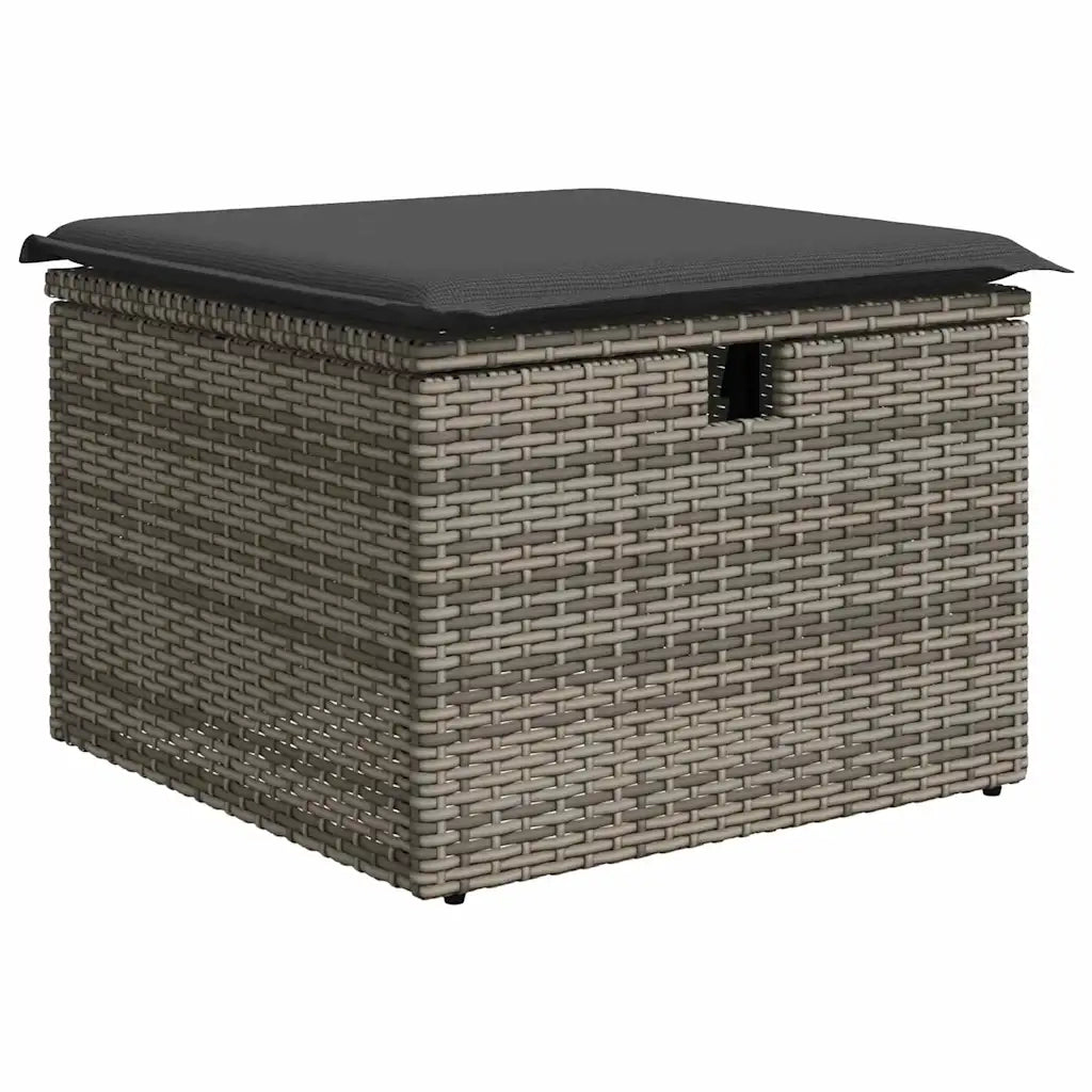 Set Divano da Giardino con cuscino 8 pcs Grigio Poly Rattan 3359846