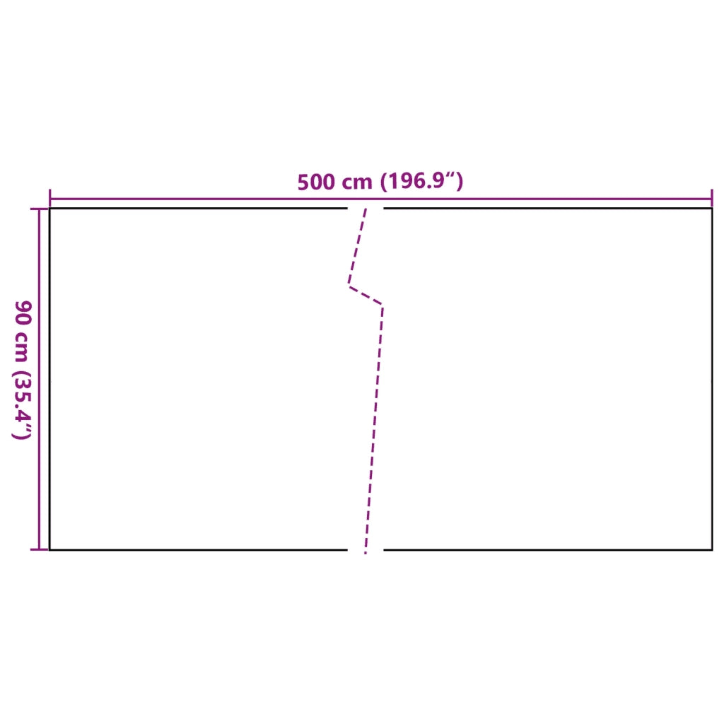 Paravento da Balcone Marrone Chiaro 500x90 cm in Polyrattan 156272