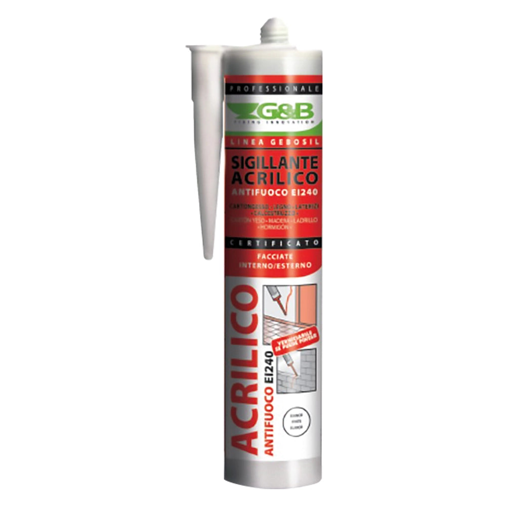 Silicone Acrilico per Cartongesso e Decorazioni 'g Bianco G&b 310 ml