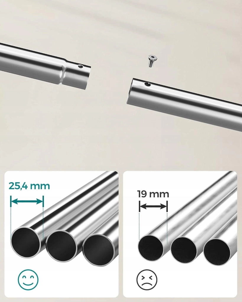 Appendiabiti VALORA su ruote, doppio, argento HSR107E01