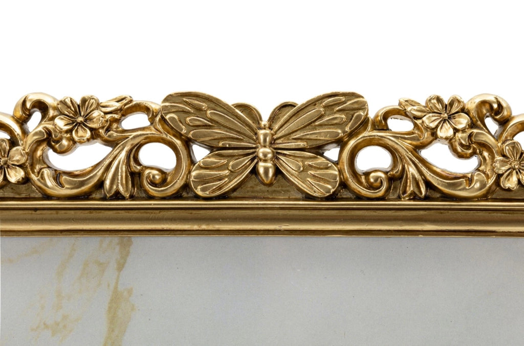 Cornice Classical 27,8x1,8x32,5 cm in Resina e Vetro Oro
