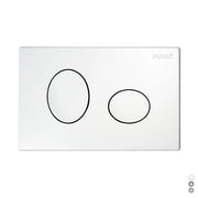 PLACCA PER CASSETTA INCASSO PUCCI ECO 2 PULSANTI ELLISSE MOD.2014- Bianca- PUCCI- pezzi 1