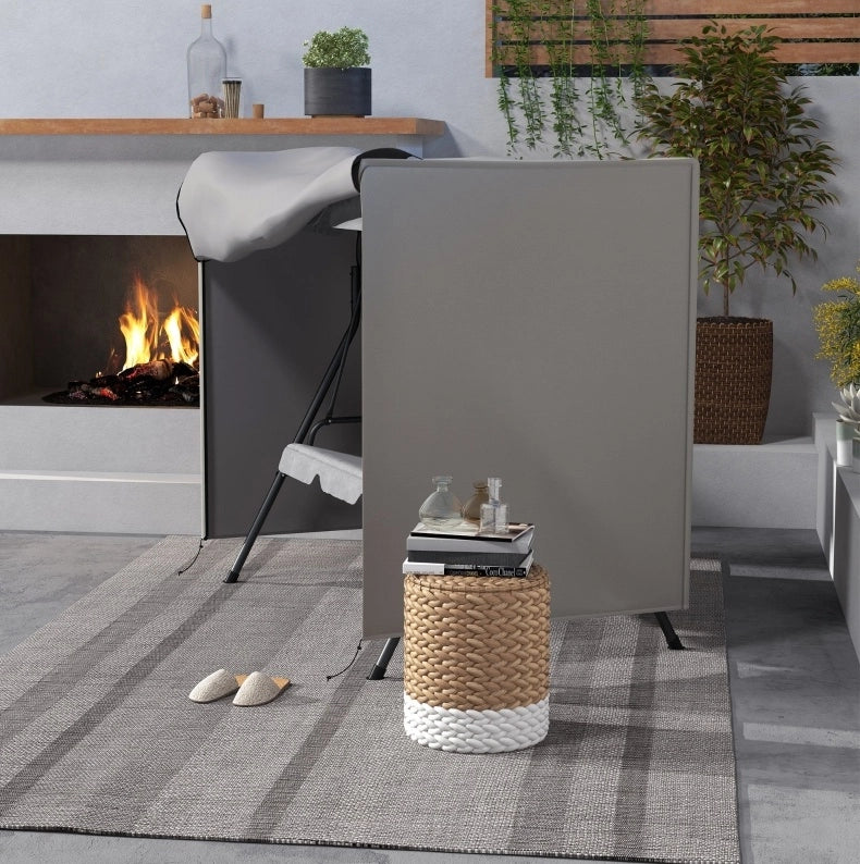 Copertura per dondolo da giardino 177x114x152 cm poliestere grigio impermeabile anti-UV