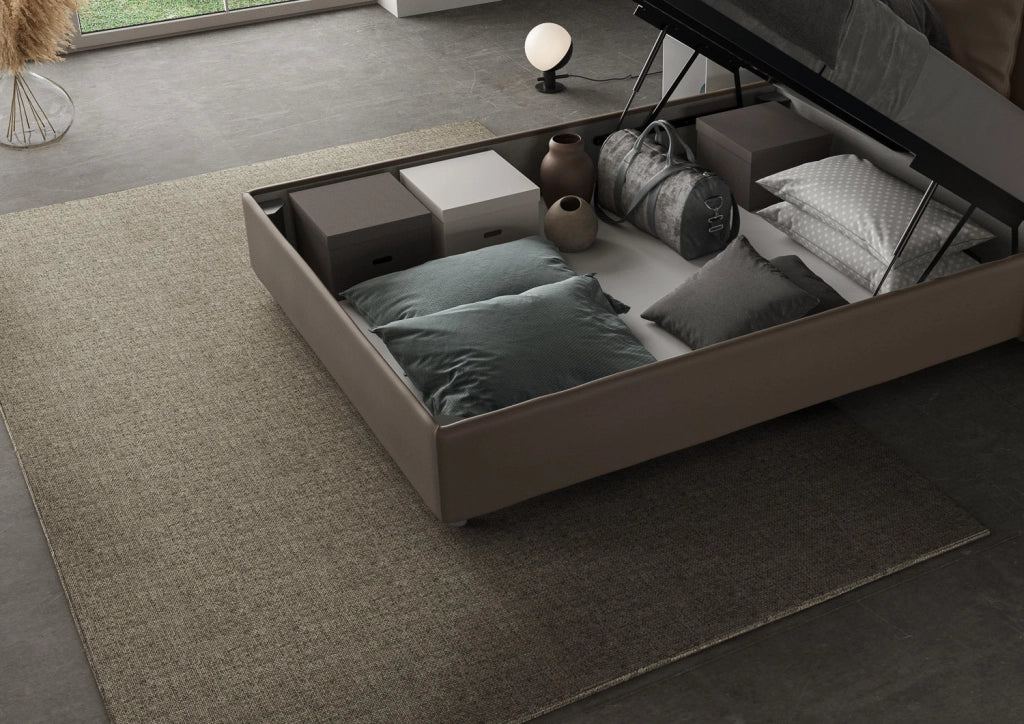 Letto 1 Piazza e Mezzo 130x190 cm Senza Rete Sunny Cappuccino