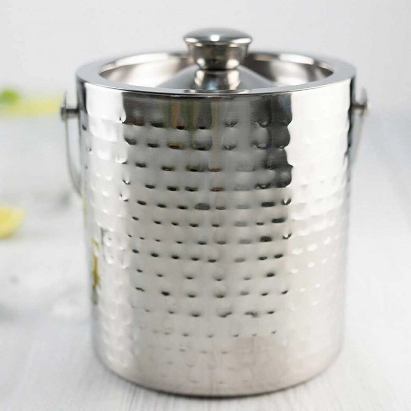Secchiello per ghiaccio in acciaio inossidabile Kinghoff KH-1503 con coperchio e maniglia