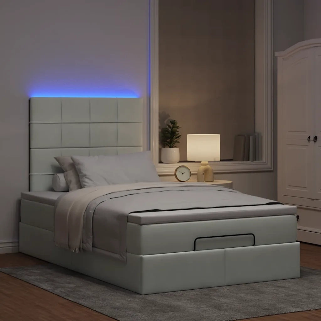 Struttura Letto Pouf con Materassi 120x200 cm Velluto 3314312