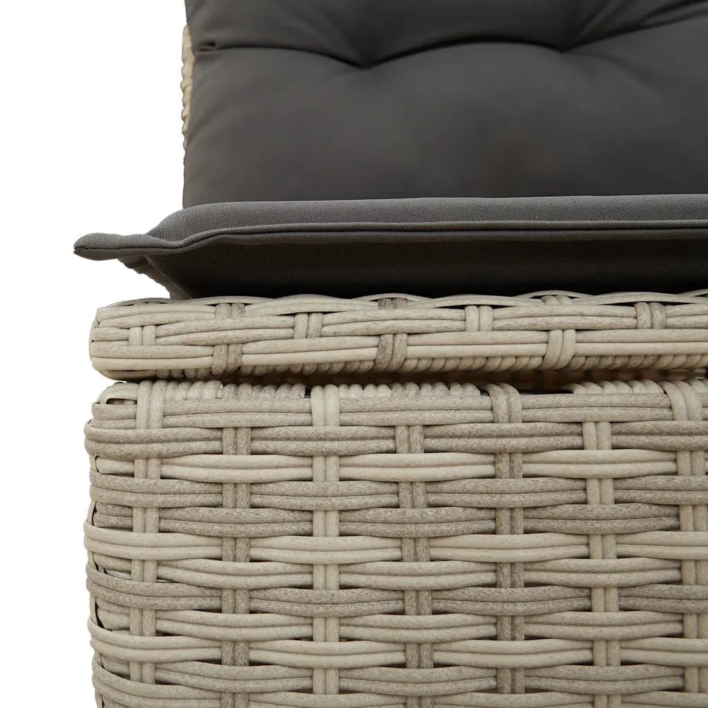 Set Divano da Giardino 8pz con Cuscini Grigio Chiaro Polyrattan 3325418