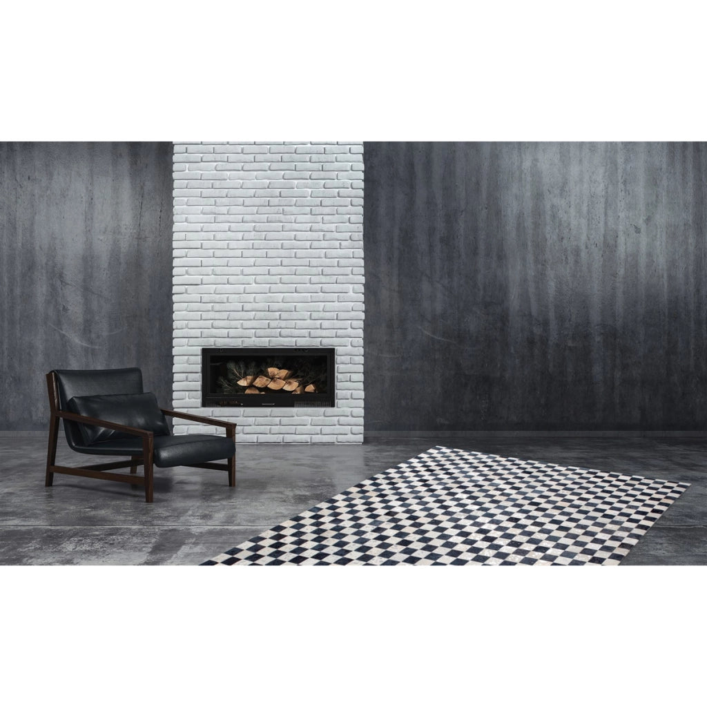 Tappeto Patchwork in Pelle Rocket 200 Argento e Grigio