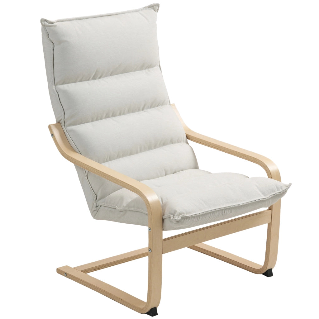 Poltrona relax moderna con braccioli ¨C Minimal ¨C Cr¨¨me 67x83x105 cm