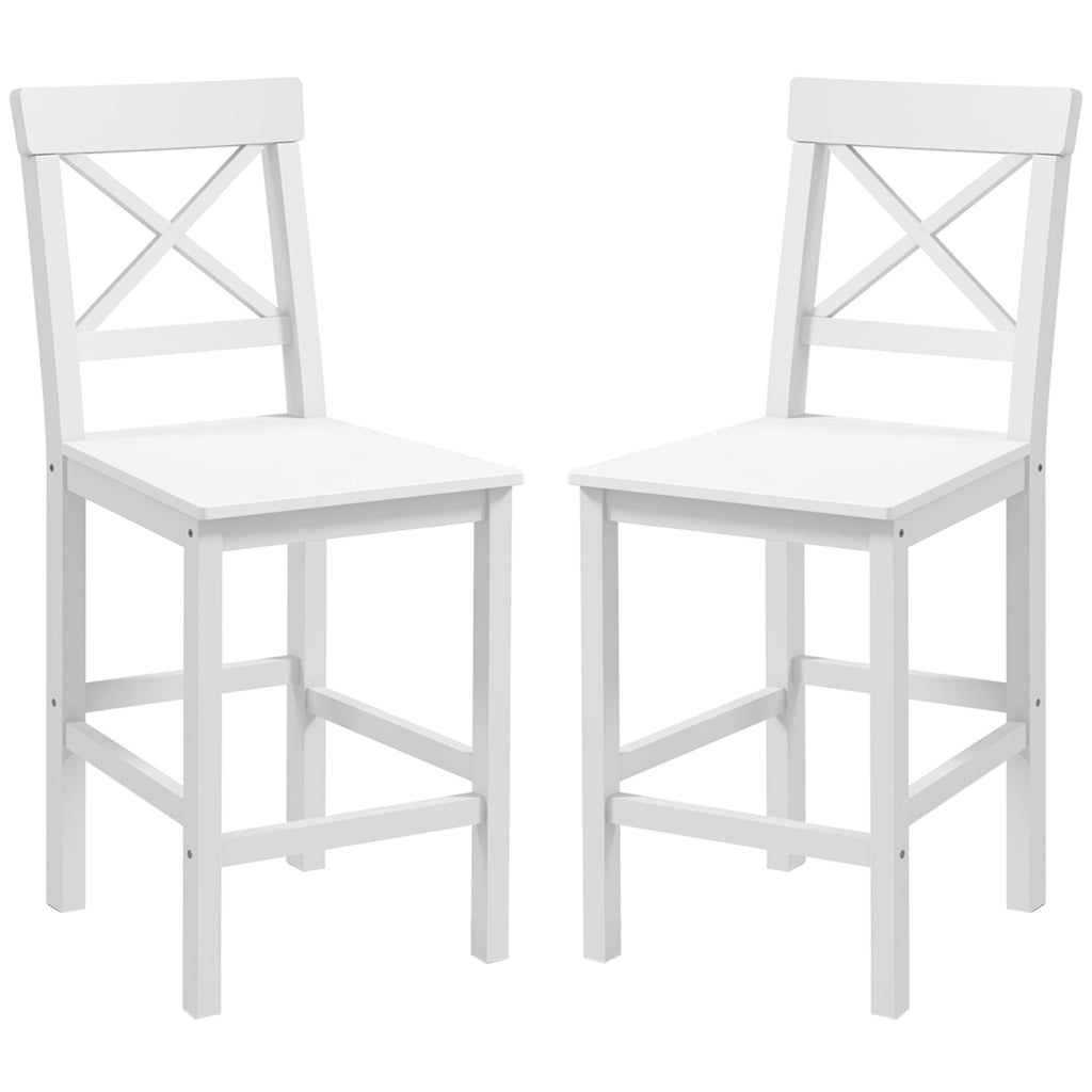 Sedia da Bar ¨C Minimal ¨C Legno Bianco 60 cm