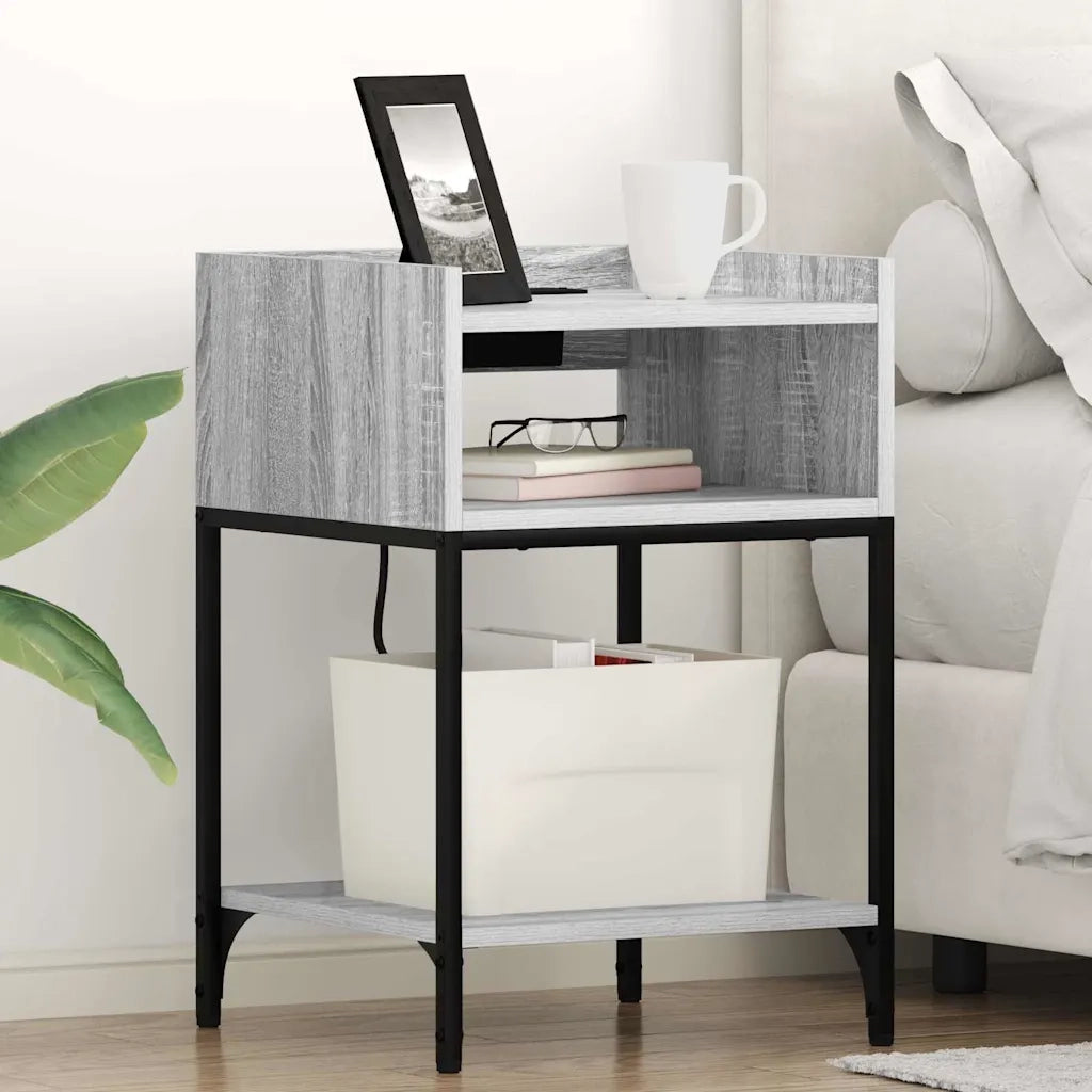 Armadio da Notte 2 pz Grigio Sonoma 40 x 40 x 61 cm 859477