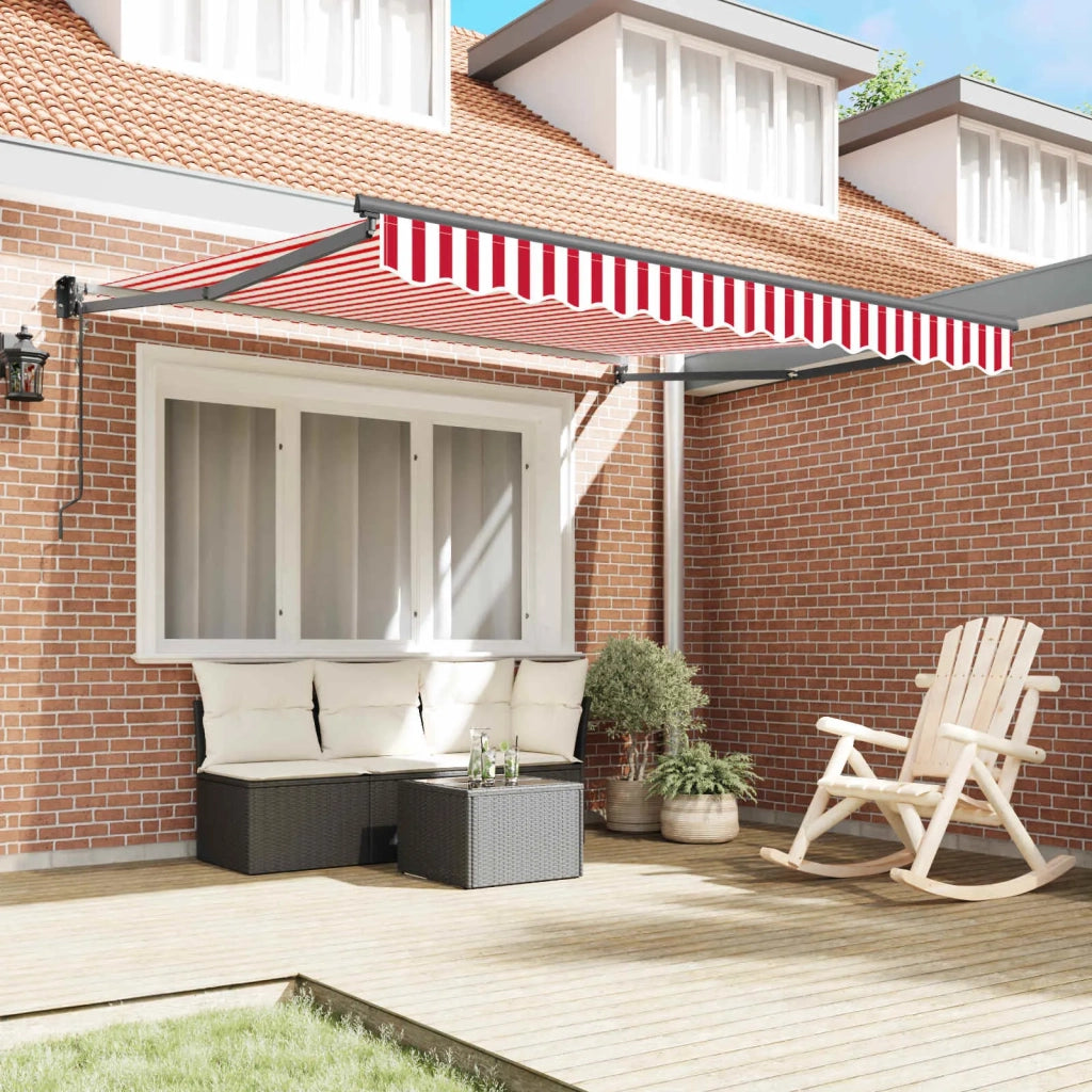 Tenda retrattile Rosso e Bianco 300 x 250 cm 3329990