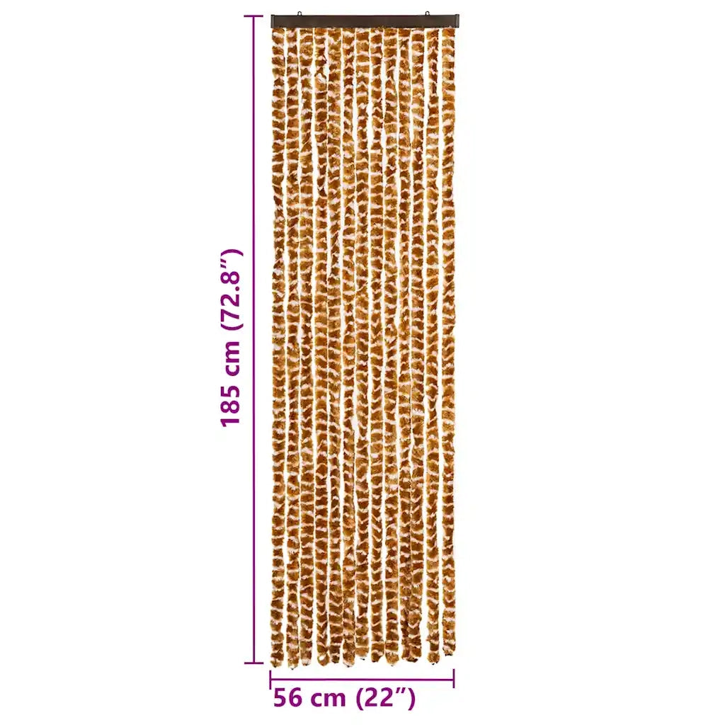 Zanzariera Ocra e Bianco 56x185 cm Ciniglia 325457