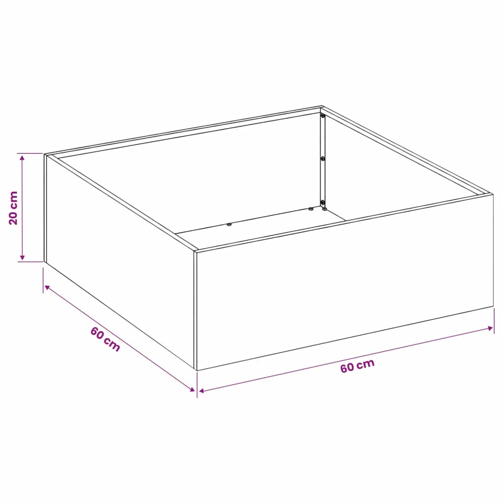 Vaso da giardino Verde Oliva 60 x 60 x 20 cm 8005000