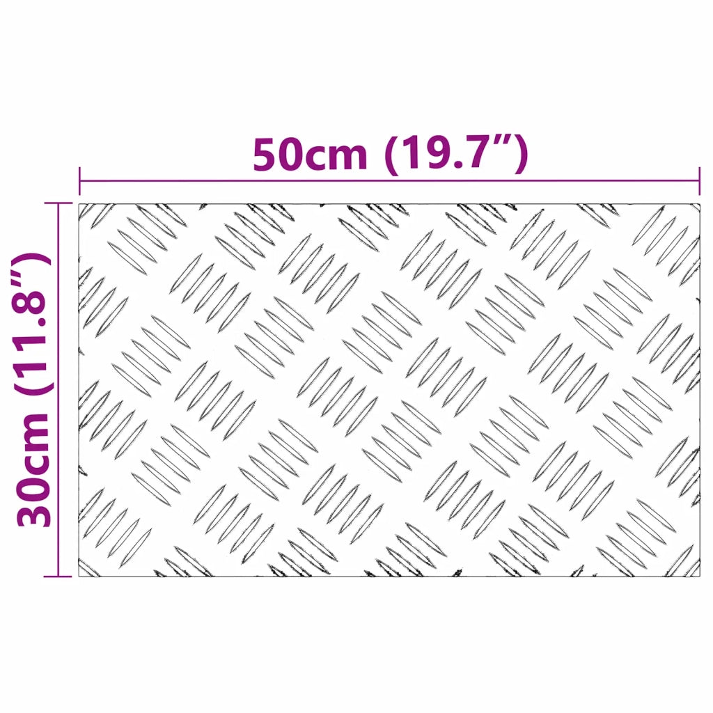 Gradini per Scale 2 pcs Argento 50 x 30 cm Alluminio 4104291