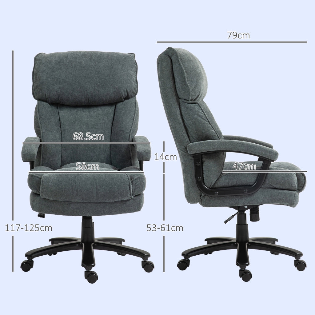 Sedia da Ufficio Girevole e Inclinabile ¨C Minimal ¨C Grigio Tessuto Velluto
