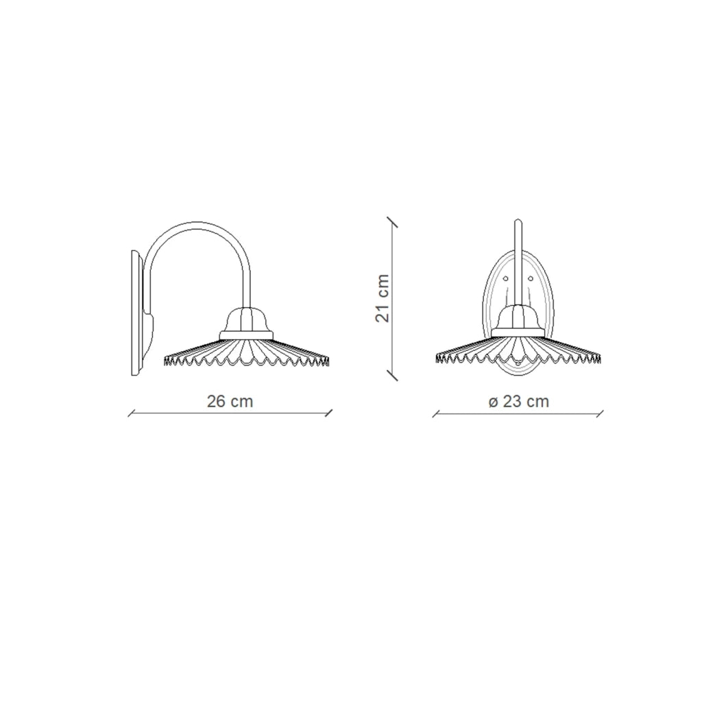 Applique Classica L&aposAquila Ottone E Ceramica Decorato Filo Marrone 1 Luce E27