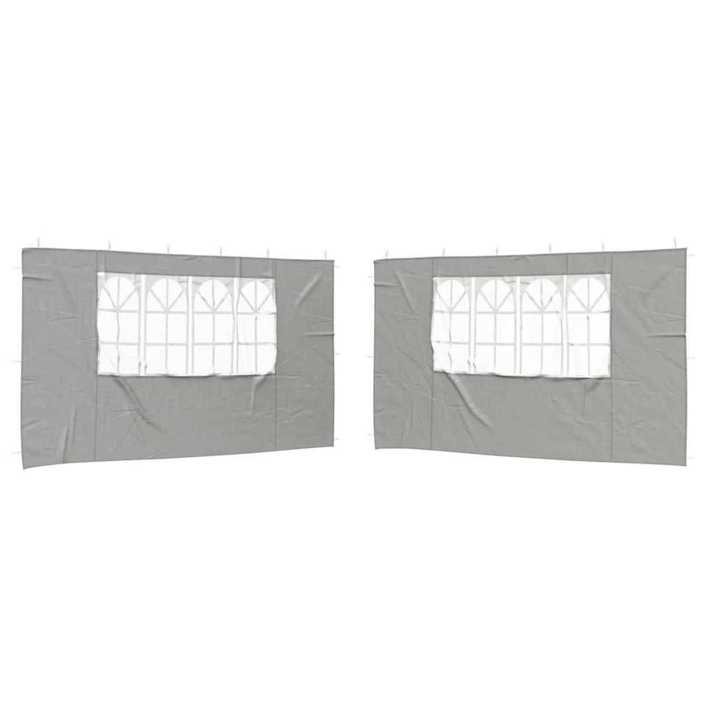 Parete per tenda da festa 2 pcs-Pannello laterale tenda da festa 400 x 195 cm Grigio Chiaro
