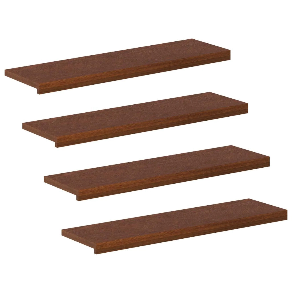 Gradini per Scale 4 pz 100 x 30 x 2 cm Marrone Scuro 3449342