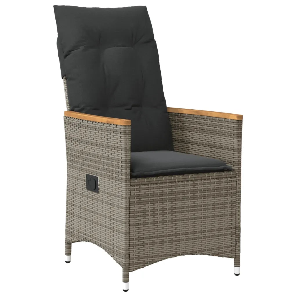 Set da Pranzo da Giardino 7 pz con Cuscini in Polyrattan Grigio 3276847