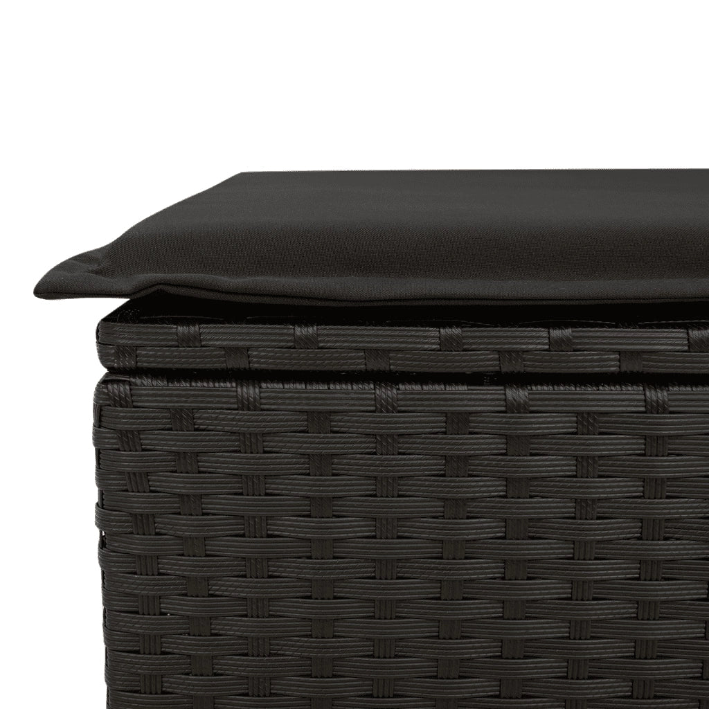 Set Divani da Giardino con Cuscini 7pz Nero Polyrattan 3256916