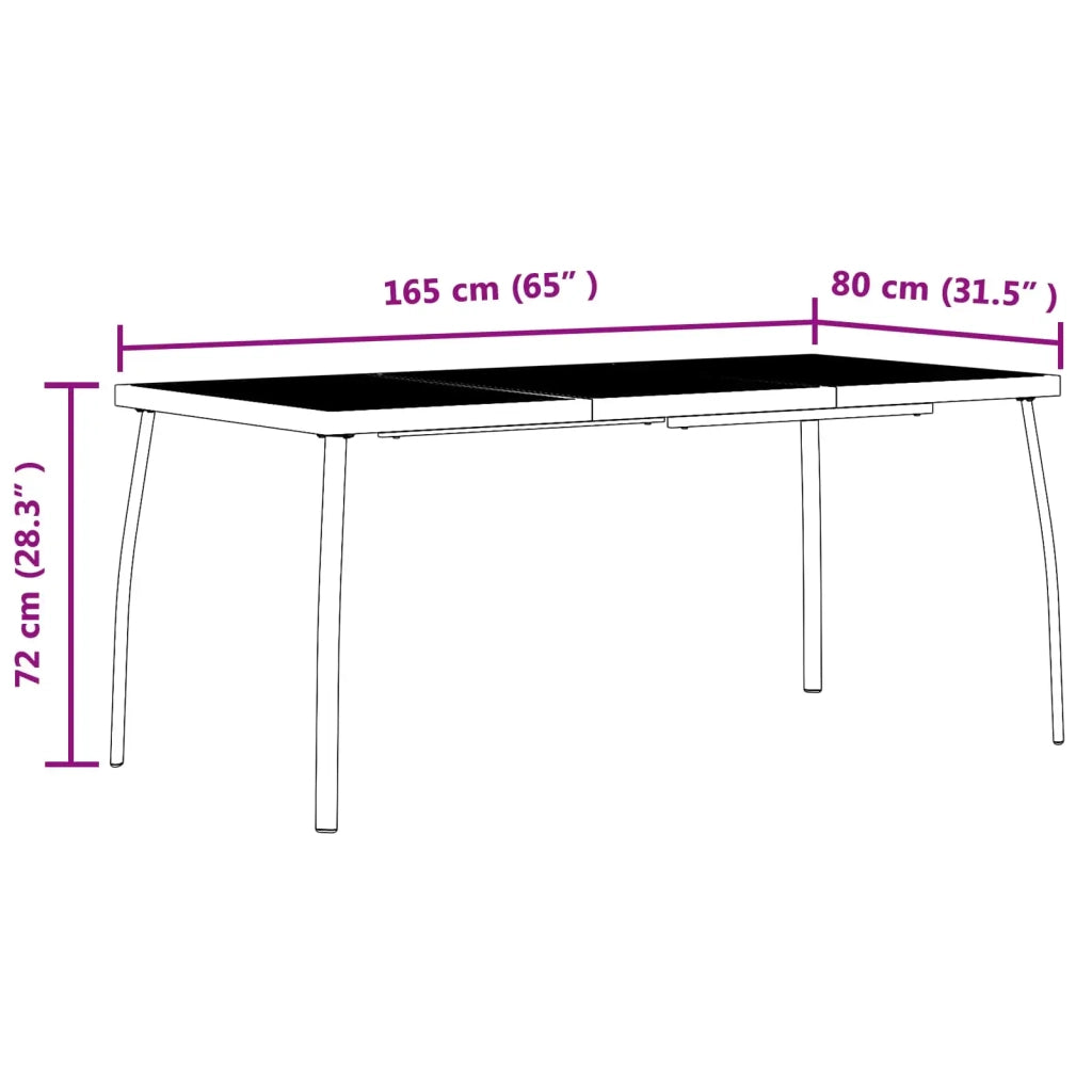Set di Mobili da Esterno 7 pz Antracite Ferro e Acciaio 3422898