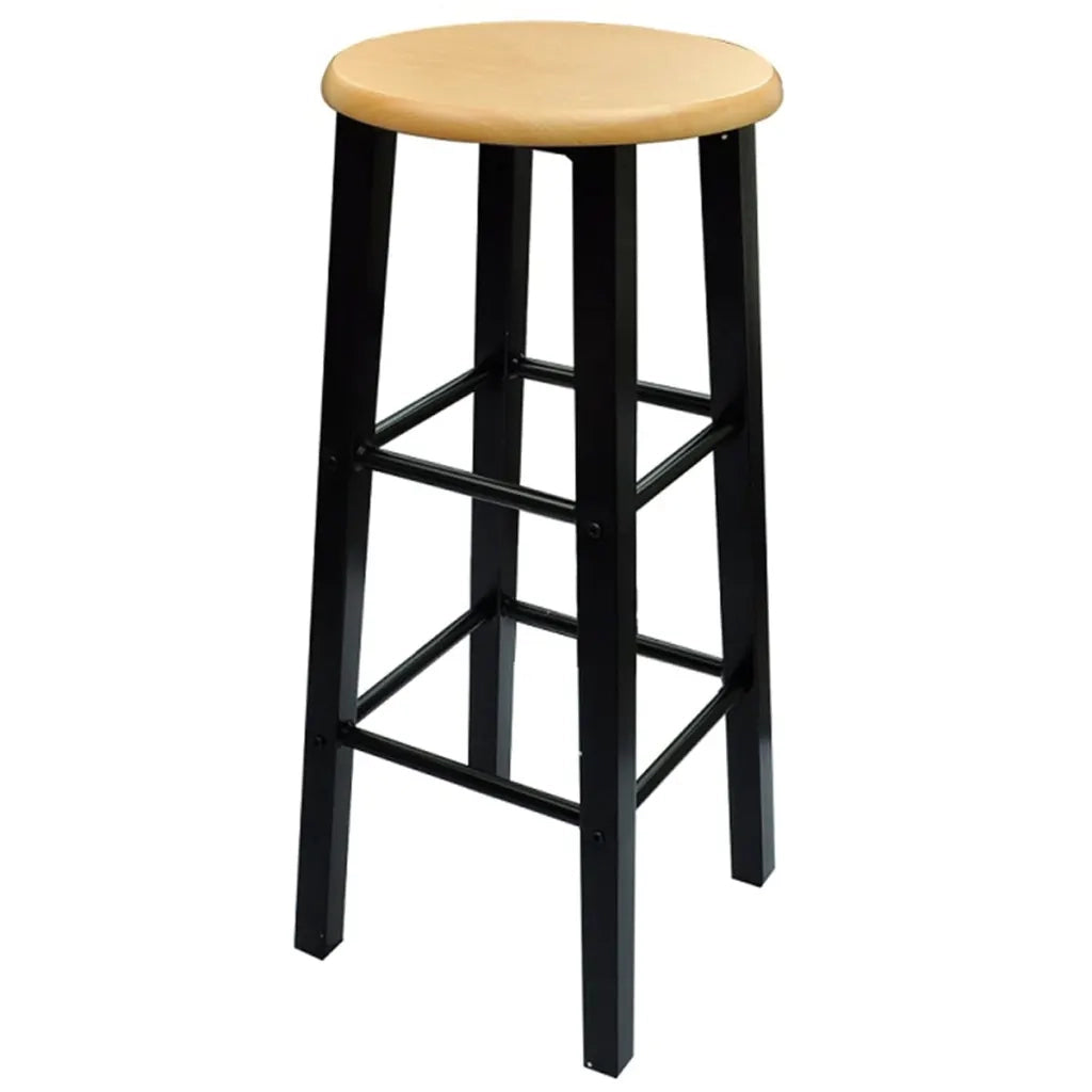 Tavolo e Sgabelli da Bar Set 3 pz in Legno e Acciaio 275403