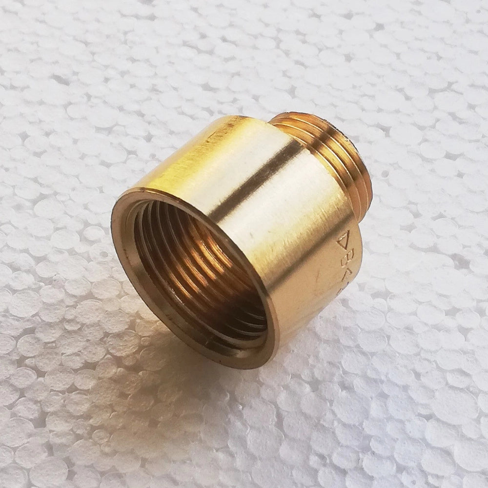 Prolunga ridotta da f 1/2 x m 3/8 in ottone giallo