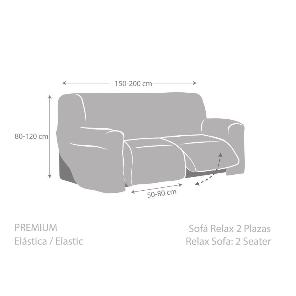 Copridivano recliner 2 posti beige Jaz 150-200