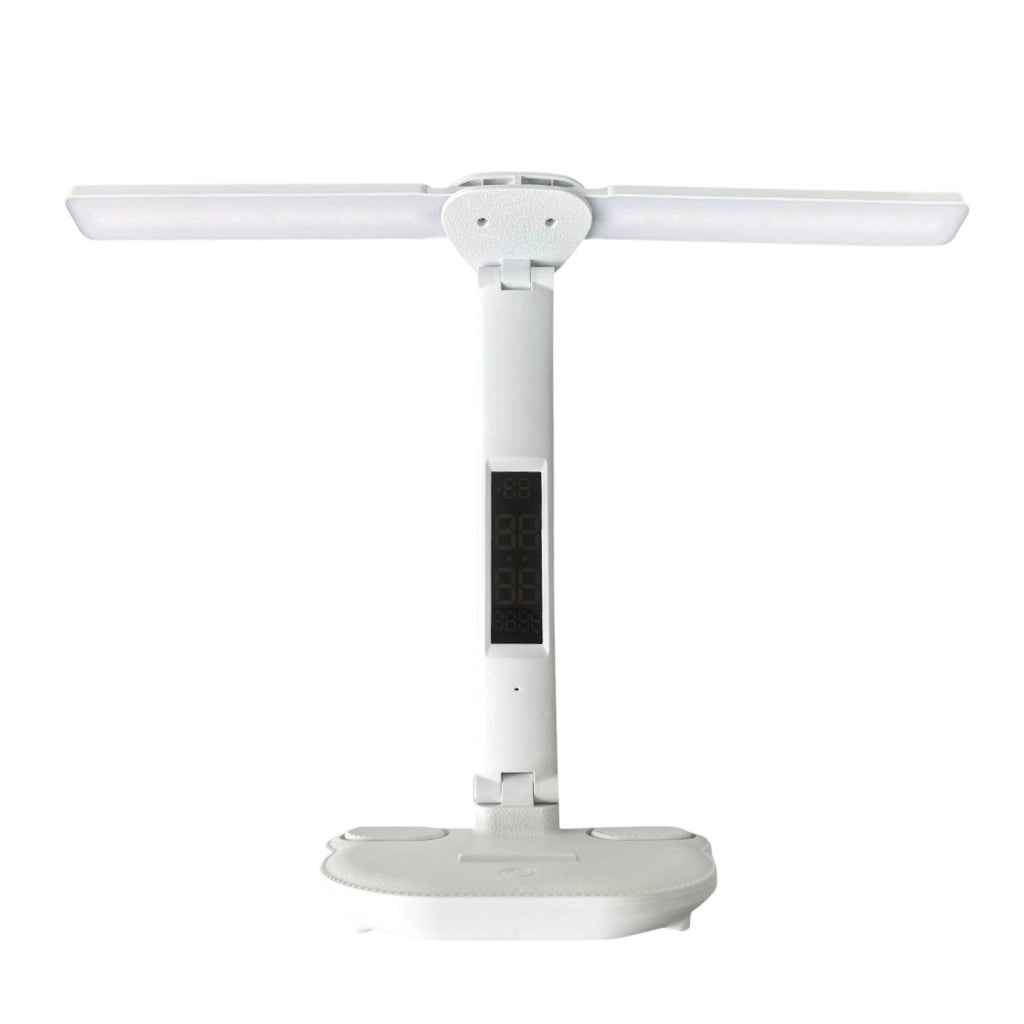 Lampada da scrivania LED bianca a doppia testa 3W