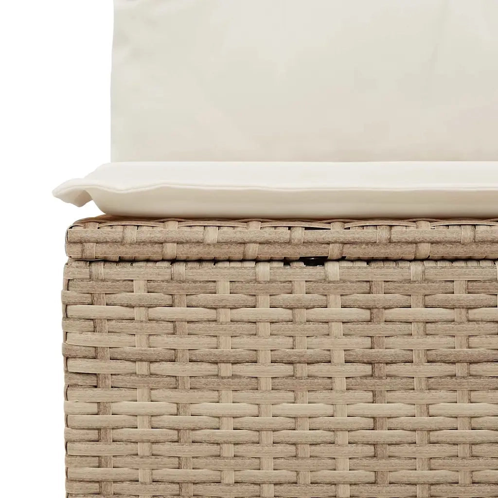 Set Divani da Giardino 7 pz con Cuscini Beige Polyrattan Acacia 3327733