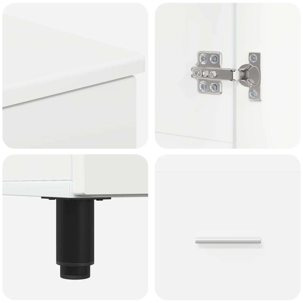 Mobiletto da bagno Bianco Lucido 60 x 35 x 60 cm 889409