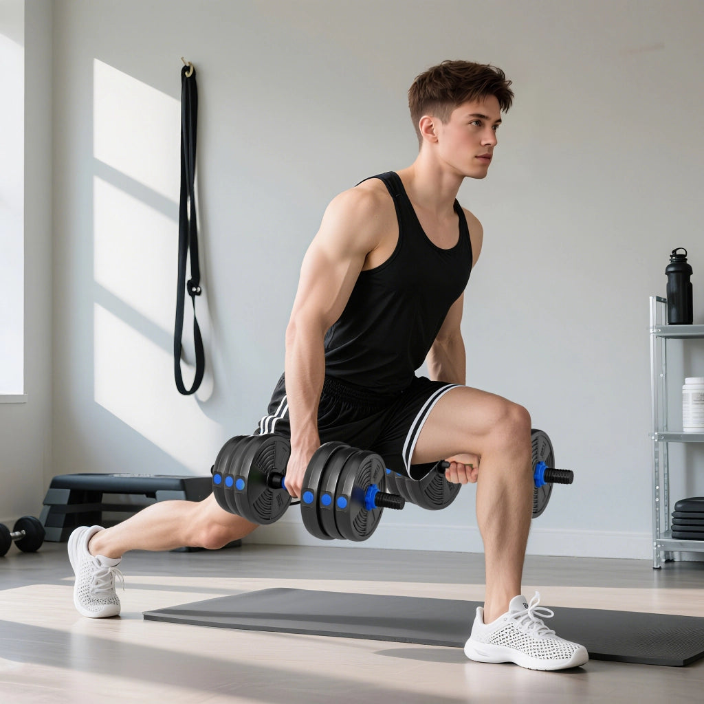 Kit Pesi Regolabili 25 kg 3 in 1 ¨C Minimal ¨C Blu
