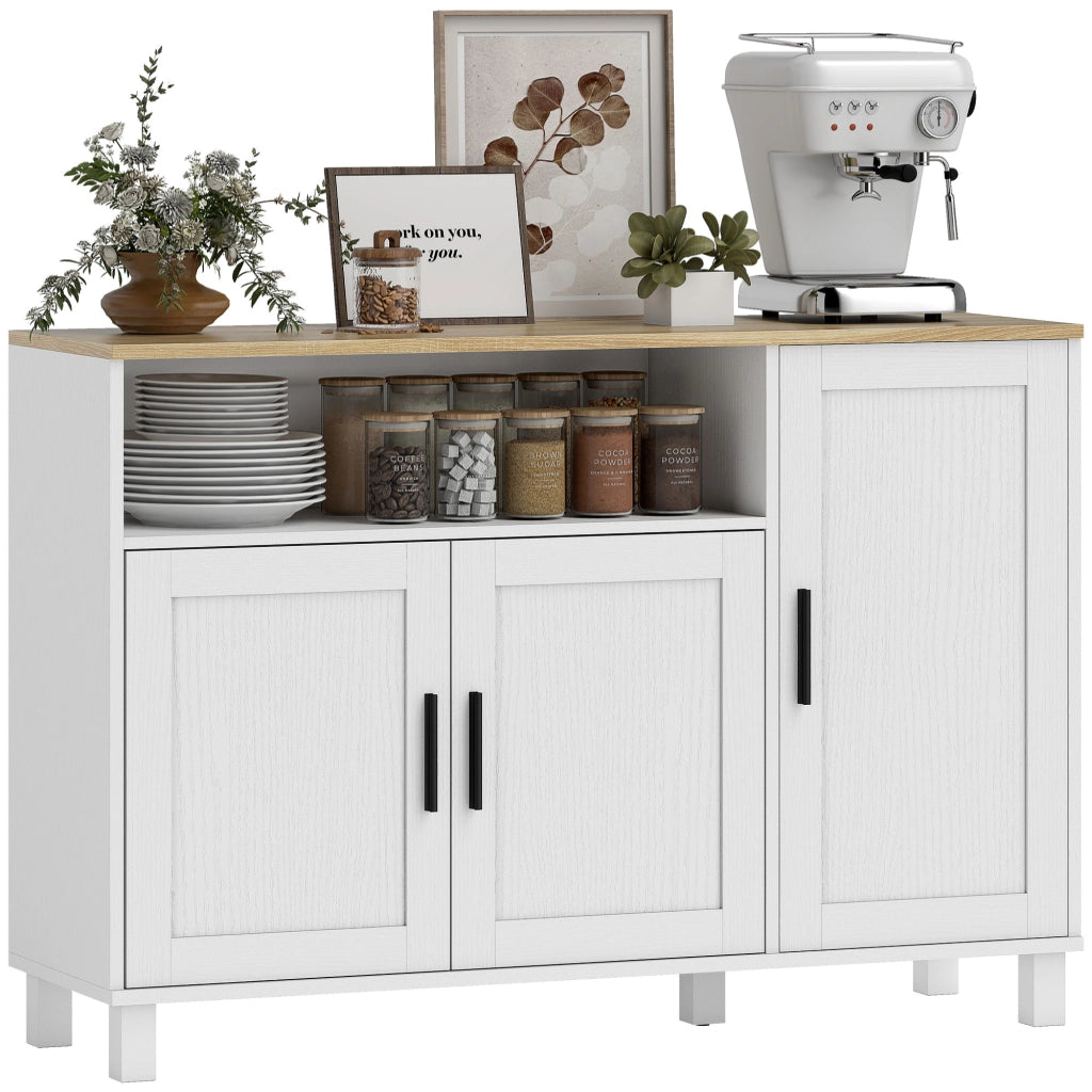 Credenza con ante e cassetti ¨C Minimal ¨C Bianco 110x33x75 cm