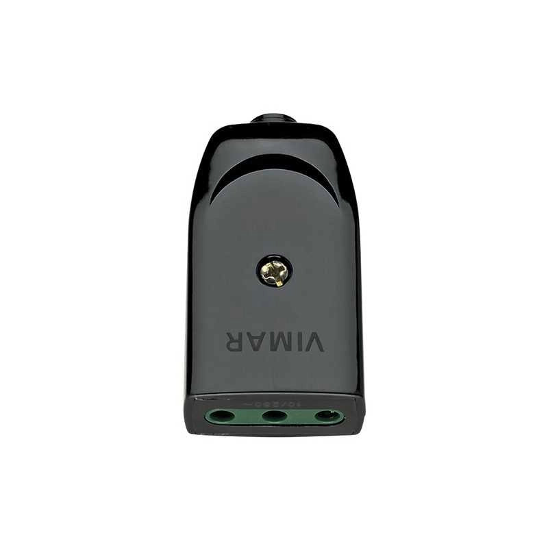 00221 Presa Mobile Sicury 2P+T 10A P11 Assiale Nero