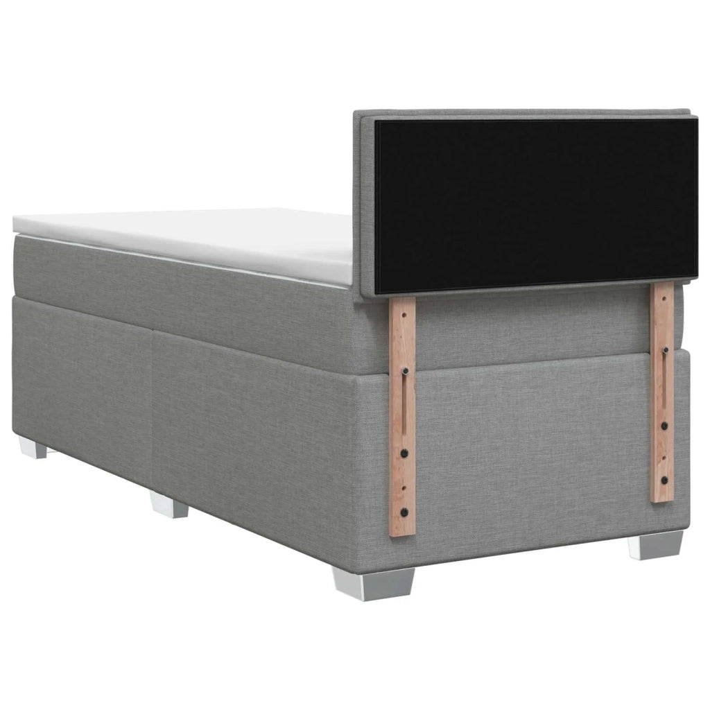 Letto con Box Spring, Materasso e LED Grigio Chiaro Tessuto 3451882