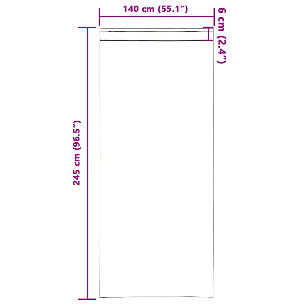 Tende in Velluto con tende 2 pcs Marrone 245 x 140 cm Velluto 4107696