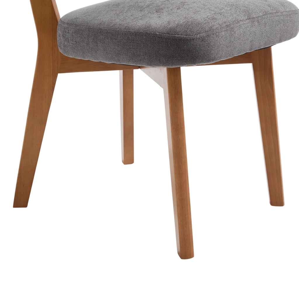 SEDIA da pranzo Set da 2 pezzi 54,5x47x77 cm Grigio Legno massello
