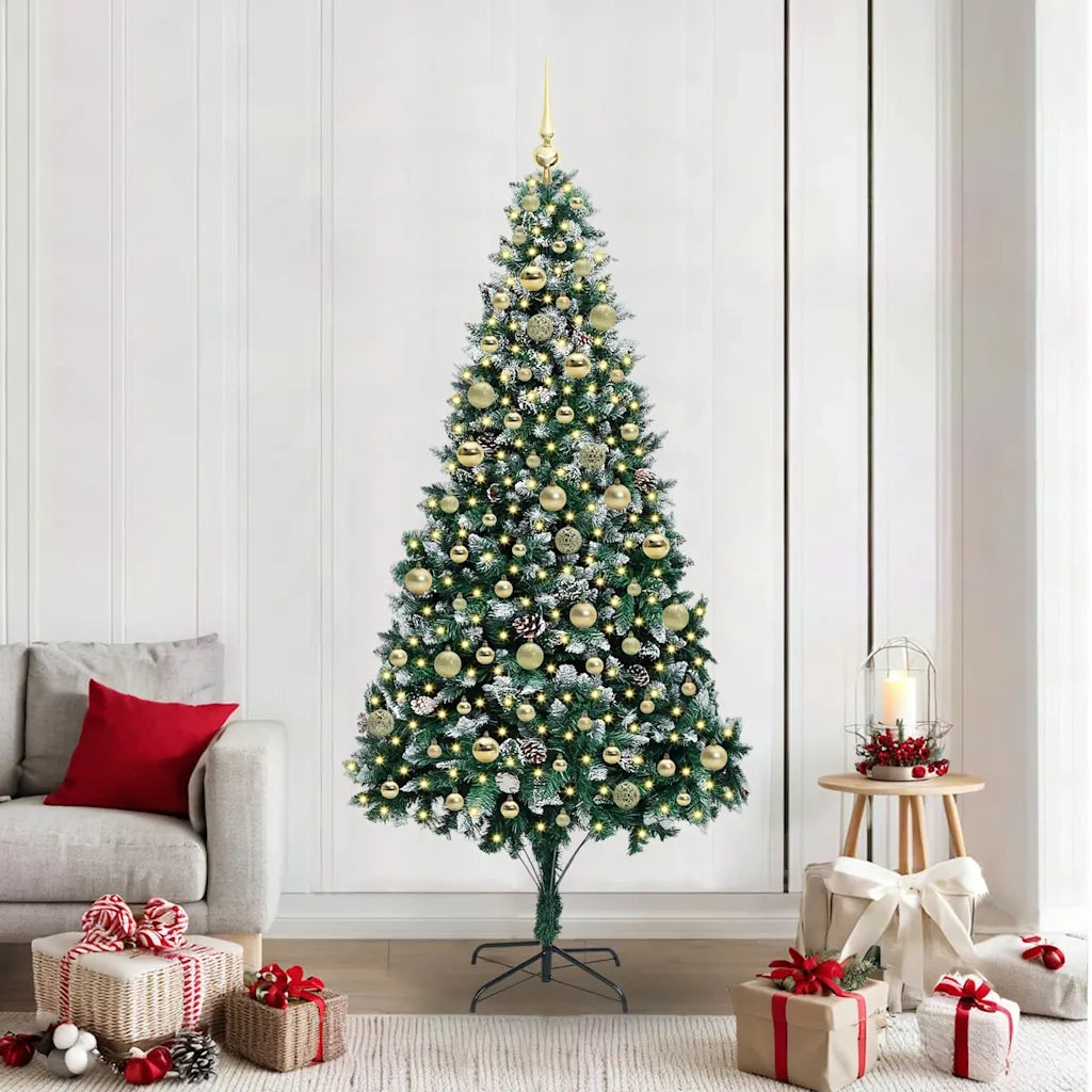 Albero di Natale artificiale con 300 LED Verde 210 cm