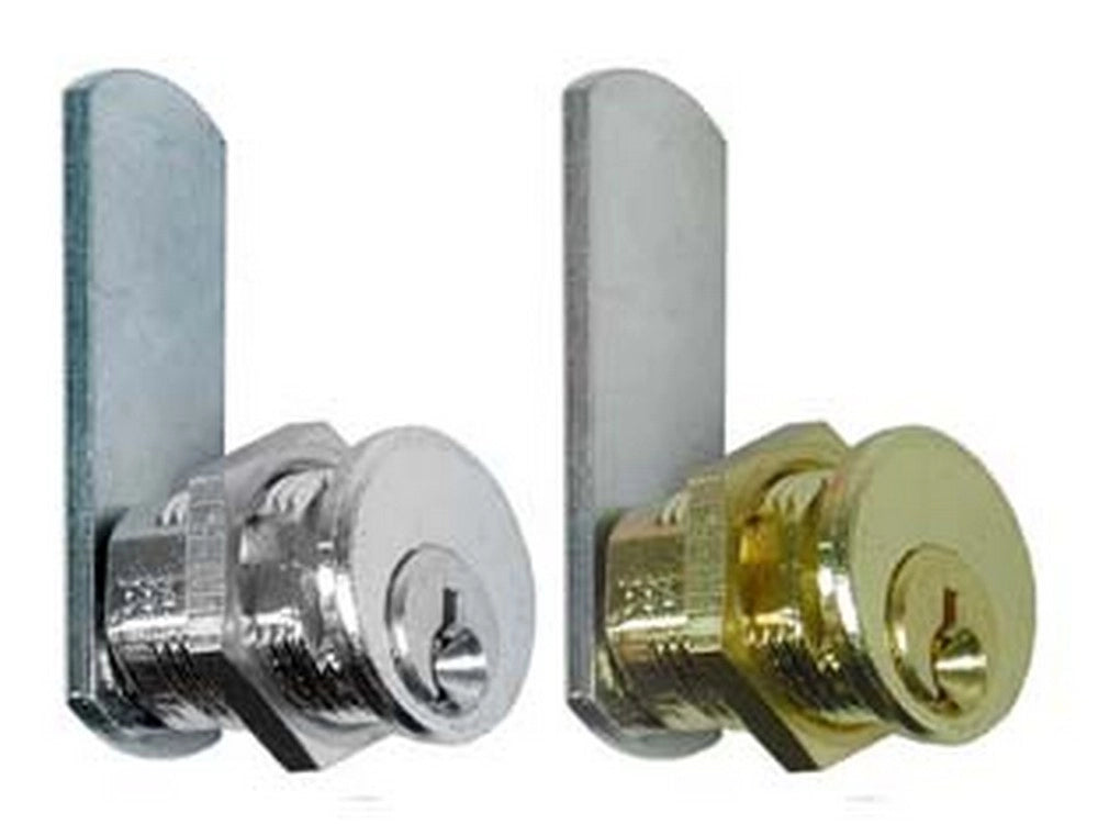 5pz cilindri a leva per armadietti - mm.16 - ø mm.16 - cilindro in ottone niche cod:ferx.fer210799