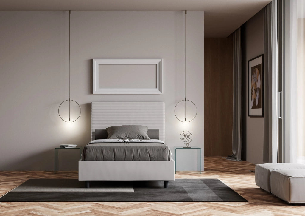 Letto Matrimoniale Large 170x200 cm Senza Rete Focus Bianco